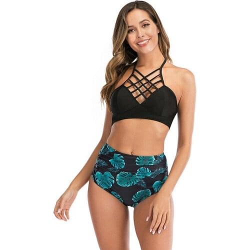 200 Band New Floral Printed Women Bikini Set Push-up Swimsuit Bandage Swimming Costume Bathing Suit Swimwear Monokini Beachwear