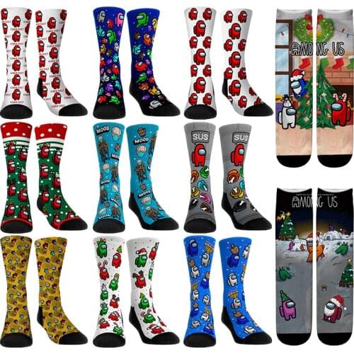 Hot Game Socks Mens Happy Funny Print Robot Anime Figure Design Quality Socks Crew Hip Hop Harajuku Novelty Unisex Gift For Men