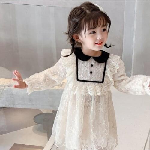 Girls Dress Doll Collar Palace Plus Velvet Thick Princess Dresses 2020 Christmas Autumn Winter Clothes Warm ChildrenS Clothing