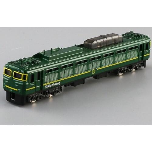 Alloy Vintage Green Leather Nostalgic Train Children Toy Car Retro Collection Slide High-speed Vehicle Locomotive Toys