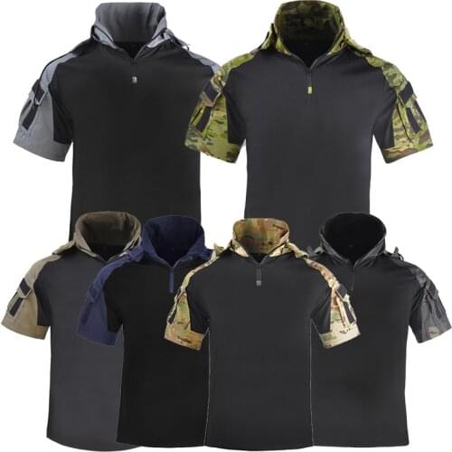 Hiking Military Airsoft Shirts Tactical Shirt Men Camouflage Army Combat Shirt Hunting Shirt Paintball Camping Quick Dry Shirt