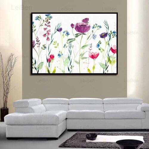 Nordic Abstract Minimalist Floral Canvas Painting Modern Wildflower Art Posters Print Pictures On The Wall Home Decor Bedroom