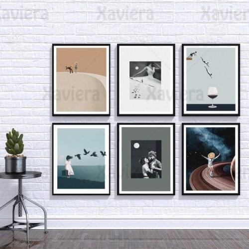 Nordic Canvas Art Painting Abstract Creative Figure Picture Wall Art Home Decor Posters and Prints for Living Room Design Mural