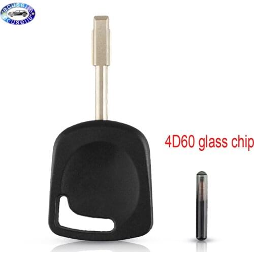 Transponder Car Key For Ford Focus Mondeo Escort Fiesta Transit Fusion Remote Key FO21 Blade 4D60 Chip