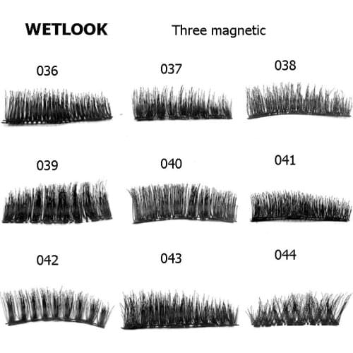 3D Three Magnetic False fake Eyelashes No Glue reusable Fashion magnet lashes eye lashes Ultra-Thinner Extension Tools C193