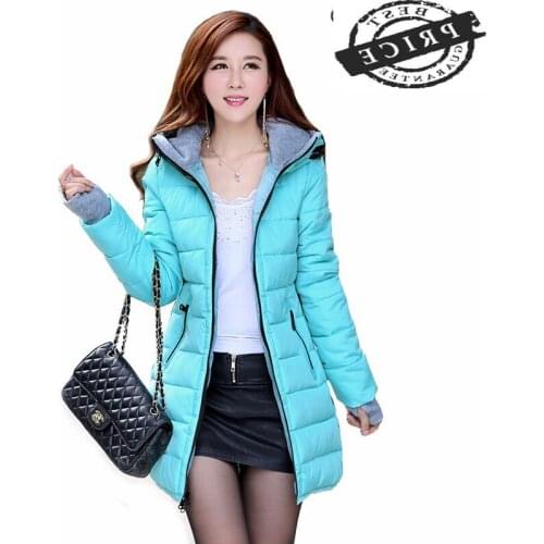 2021 Winter Women Wadded Jacket Blue Female Outerwear Plus Size 3XL Thickening Casual Down Cotton Wadded Coat Women Parkas YYJ62