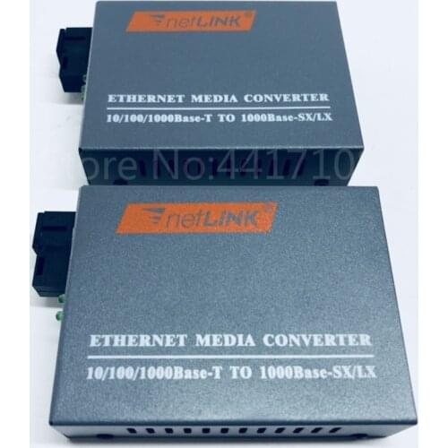 FTTH 1 Pair Gigabit Fiber Optical Media Converter 10/100/1000Mbps Single Mode Single Fiber SC Port 20KM External Power Supply