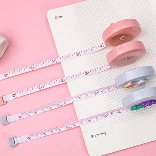 1Pcs Portable Cute Cartoon Soft Measuring Tape Retractable Tape Measure Ruler Sewing Tool For Body Measuring