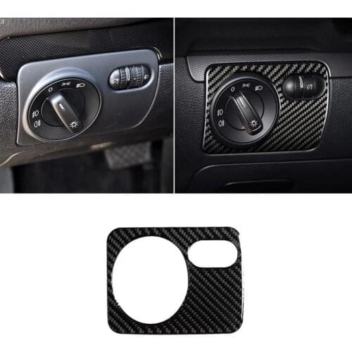 10-50pcs Car Headlight Switch Control Frame Carbon Fiber Sticker Suitable for VW Golf 6 R MK6 Scirocco 09-16