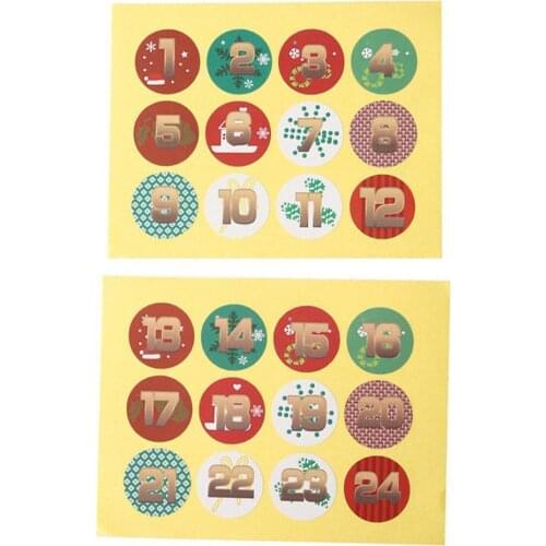 12 Round Number Label Stickers Holiday Gift Diy Scrapbook Sealing Stickers Stickers I9B0 O9J8