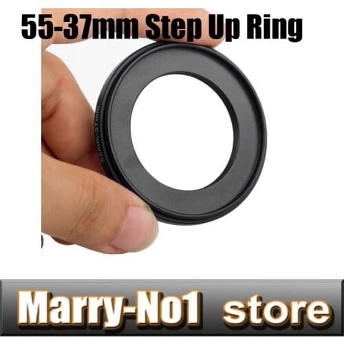 Free shipping Black Step Up Filter Ring lens Ring 55mm to 37mm 55mm -37mm 55-37mm