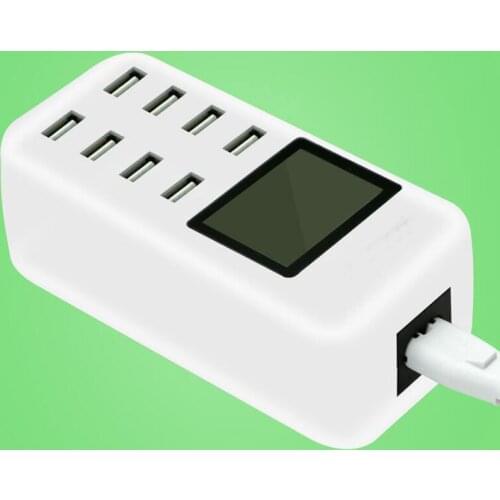 Quick charge 46W 9.2A 8-Port Portable Family-Sized Smart USB Desktop Charger Wall Charger with Intelligent