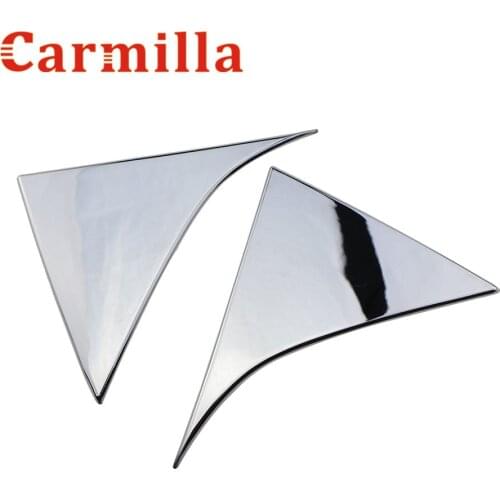 Carmilla Car Rear Window Glasses Triangle ABS Chrome Cover Trim Sticker for Kia All New Sportage New Sportage 2017 Styling Acc