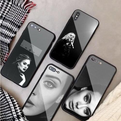 Singer Adele Adkins Tempered Glass Phone Case For iphone 12 11 Pro Max 5 6 7 8 X XS XR XSMax Shell 12Pro Max Cover Shell