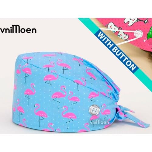 Surgical caps Cartoon cotton surgical cap male female doctor work cap beauty vet cap medical supplies Operating room scrubs hats