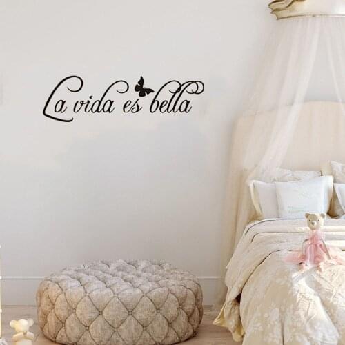Spanish "Arte de la pared dormitorio" Wall Stickers Amor Wall Decals For Bedroom Home Decoration Vinyl Mural dw7772