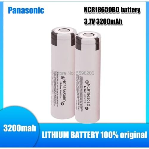 Panasonic Li-ion NCR18650BD 18650 Rechargeable Batteries 3.7V 3200mAh Lithium Battery for 3.7 v Power Bank Flashlight Battery