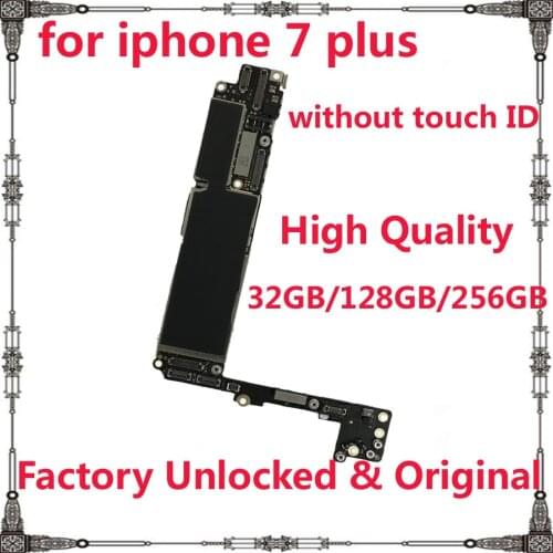 Free iCloud motherboard for iphone 7 plus 7p 7Plus 100% Original Mainboard 32GB 128GB 256GB without Touch ID unlocked IOS system