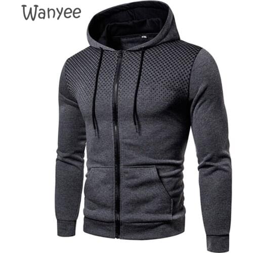 Youth Mens Jacket Sweatshirt Windbreaker Running Zipper Hooded Drawstring Top Long Sleeve Breathable Warm Coat Fashion Casual