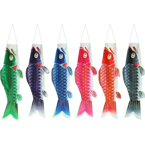 Cartoon Fish Sock Flag Colorful Japanese Style Windsock Carp Koinobori Gifts Fish Wind Streamer Home Party Decor Anime Accessory