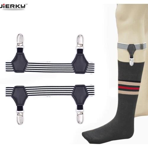 Sock Garters Mans Soxs Stays Holder Gentleman Leg Suspenders Duckbill Clips Braces Elastic Business strap Shirt Garters WJ003