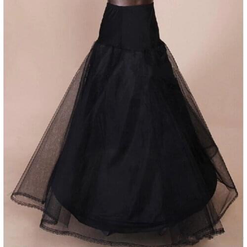 New Cheap Black And White Tulle Petticoat for A Line Wedding Dresses Underskirt jupon crinoline