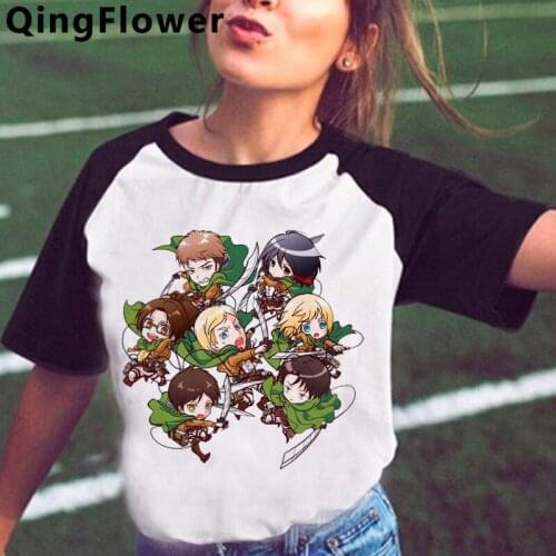 Attack on Titan Shingeki No Kyojin summer top clothes female casual tumblr japanese plus size t-shirt summer top