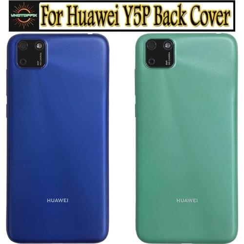 Original For Huawei Y5P 2020 DRA-LX9 Back battery Cover Housing With Camera Lens Side Button For Huawei Y5P Battery cover