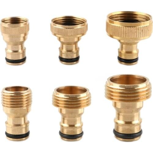 1pc Brass 1/2" 3/4“ 1 Inch Thread Quick Connector Garden Irrigation Connector Faucet Nozzle Adapter Water Gun Joints