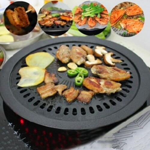 Barbecue Plate Tray Non-Stick Portable Grill Rack Pan Stovetop for Home Travel Baking Camping TS2
