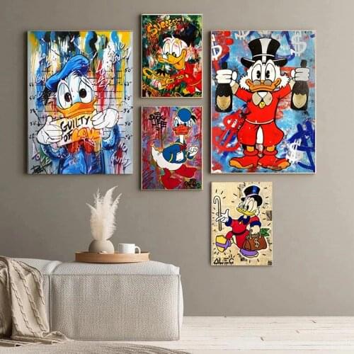 Full Square/Round Drill 5D DIY Diamond Painting Donald Duck Graffiti Art Funny Diamond Embroidery Cross Stitch Home Decoration