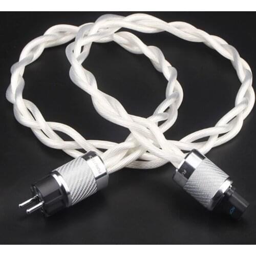 Colleimage Fever grade HIFI audio AU/EU/US power cable 5N OCC silver plated amplifier amplifier speaker upgrade cable