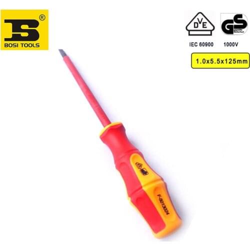 BOSI VDE professional flat screwdrivers 1.0mmx5.5mmx125mm magnetic