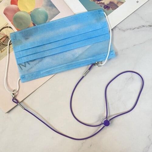 Double Buckle Mask Hanging Chain Adjustable Mask Lanyard Hanging Rope Handy Convenient Rest Holder Rope Hang On Neck