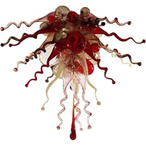 Hand Blown Glass Chandelier Antique Colored Hanging Modern Led Ceiling Light