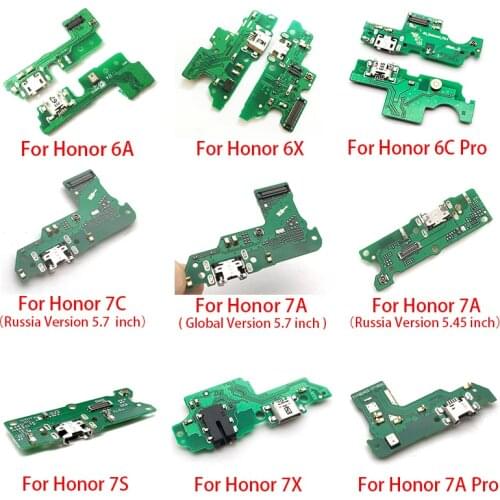 2pcs,USB Charger Charging Dock Port Connector Flex For Huawei Honor 6A 7S 6X 7X V10 5C 6C 8A Pro 7C 7A Global Version GR5 2017