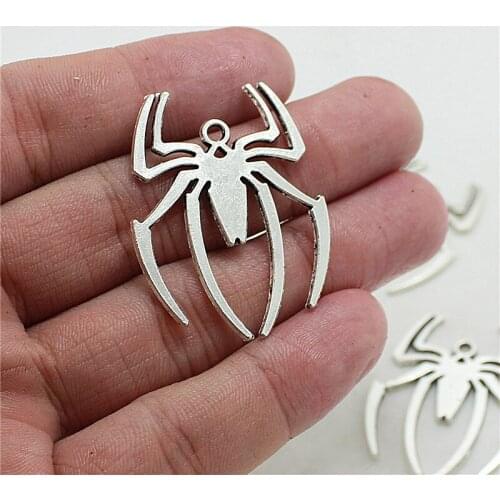 Sweet Bell 20pcs/lot 29*38mm vintage Color zinc alloy spider charms diy vintage jewelry wholesale 3B372