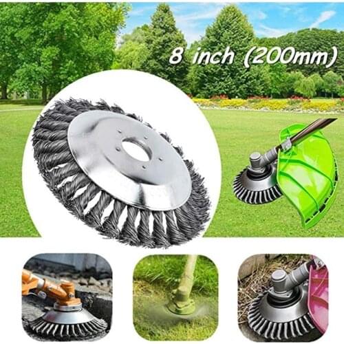 ZK30 8/6 inch Steel Wire Grass Trimmer Grass Tray Plate For Lawnmower Rounded Edge Weed Trimmer Head Grass Brush Cutter