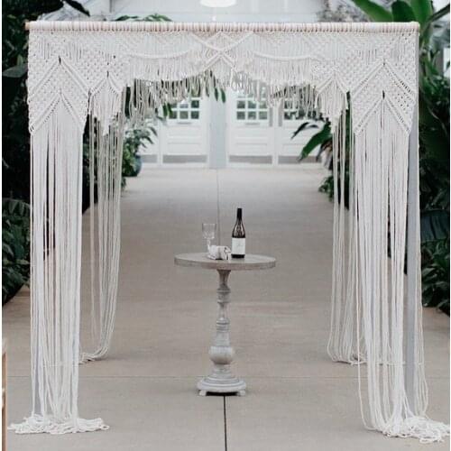 200cm x 240cm Macrame Arch Wedding BackdropMacrame Curtain Extra Large Macrame Boho Wedding Decor Bohemian Style