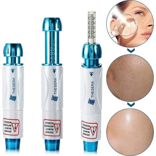 Hyaluronique Pen Atomizer Noninvasive Hyaluron Gun Wrinkle Removal Beauty Injection Pen with Disposable Ampoule Head Syringe