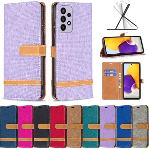 Flip Wallet Case For Samsung A01 A02 A02S A12 A20 30 A31 A32 A50 A51 A52 A70 A71 A72 Note10 20 Prismatic Dark Magnetic Leather