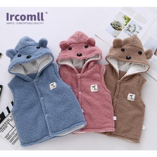 Ircomll Childrens Vest Cute Animal Fleece Kids Vest For Girls Boys Waistcoat Kids Sleeveless Child Jacket Baby Clothes 9M-3T