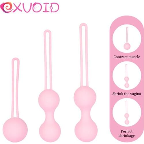 EXVOID Ben Wa Balls Silicone Geisha Ball Egg Erotic Sexy Machine Vaginal Tighten Exercise Smart Kegels Balls No Vibrator