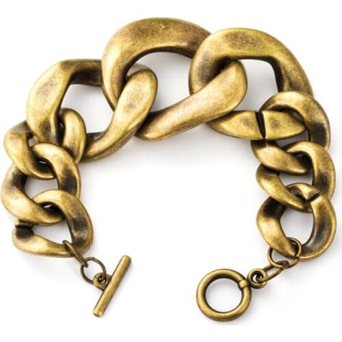 Find Me Vintage Alloy Thick Chain Bracelet for Women Geometric Simple Bracelets 2019 New Fashion Jewelry Accessories Wholesale