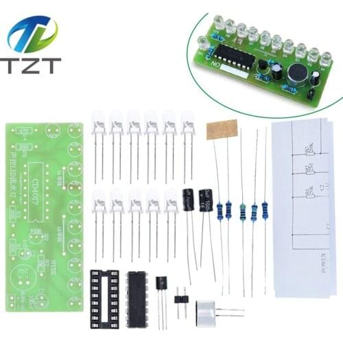Voice activated LED Water Light Kit CD4017 Lantern Control Fun Electronic Production Teaching Training Diy Electronic Kit Module