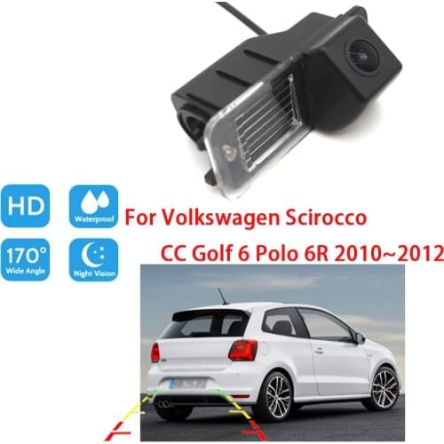 HD Night Vision For Volkswagen Scirocco CC Golf 6 Polo 6R 2010 2011 2012 Vehicle Rear View Reverse Camera high quality RCA