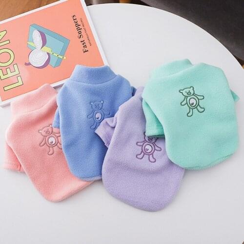 Cute Pet Dog Clothes Cartoon Dogs Hoodies Sweaters For Puppy Small Medium Dogs Coats Jacket Velvet Costume French Bulldog Perro