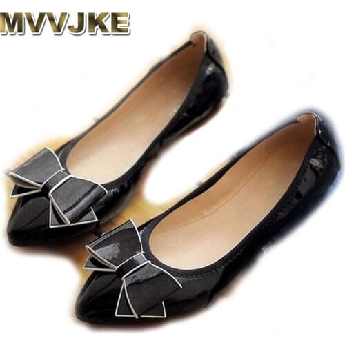 MVVJKE Elegant Women Shoes Flats Loafers Bateau Shoes Espadrilles Casual Woman Shoes 2020 Pointed Shallow Big Size 33-43 High