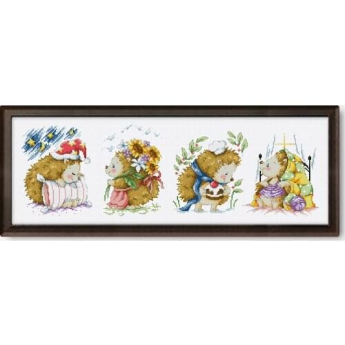 14/16/18/22/25ct G154 Cross Stitch Kits Craft Packages Cotton Fabric Floss Counted Needlework Embroidery Cross-Stitching