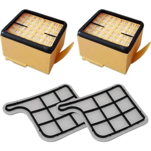 Filter set 2 motor protection filter (motor filter) + 2 HEPA (micro) filters / microfilter / hepafilter suitable For Vorwerk Kob